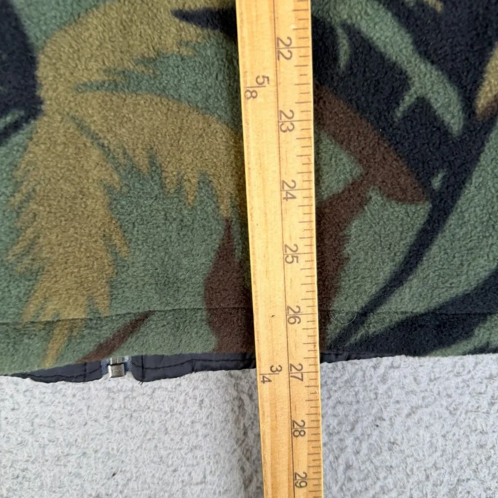 O'NEILL Camo Jacket Men Medium Green Fleece Reversible Insulated Full Zip Surfer